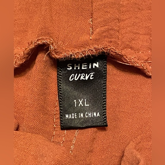 Paper Bag Waist Drawstring Slant Pocket Shorts - Size 1XL - Picture 5 of 6